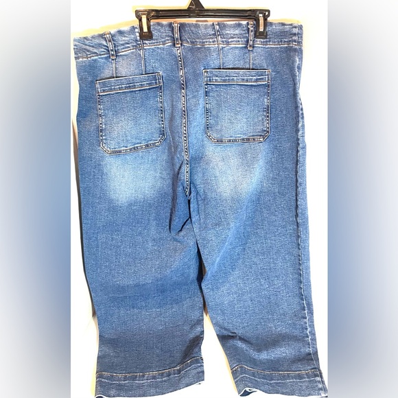 Bagatelle Jeans Women’s Blue Medium Wash High-Rise Cropped Wide Leg Size 22W - Picture 5 of 12